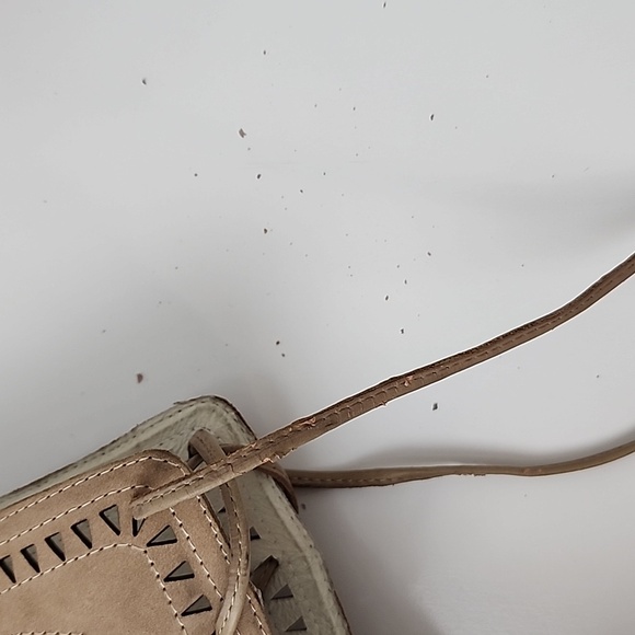 Jeffrey Campbell Cutout Rodillo Wedge Sandals Beige Tan - Picture 16 of 16